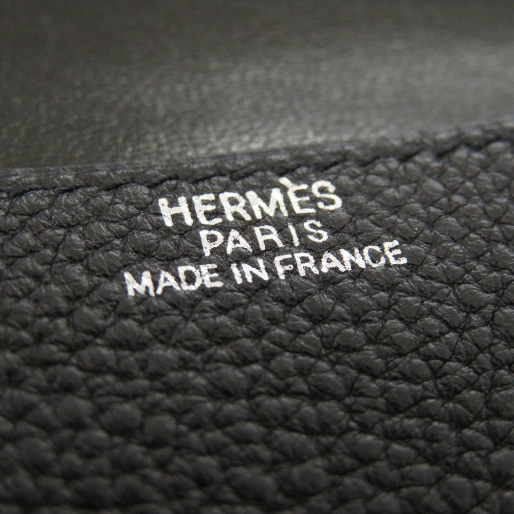 HERMES Card Case Togo black Dogon