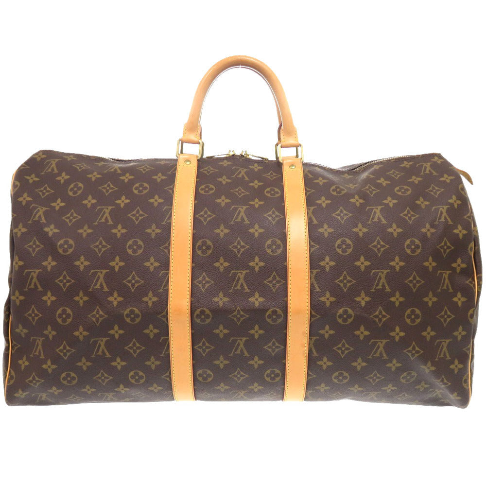 LOUIS VUITTON Boston Duffel bag M41424 Monogram canvas Brown Monogram Keepall 55 mens Used
