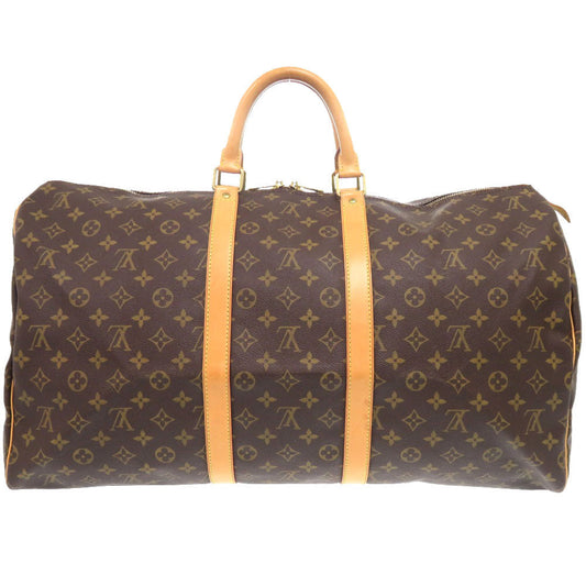 LOUIS VUITTON Boston Duffel bag M41424 Monogram canvas Brown Monogram Keepall 55 mens Used
