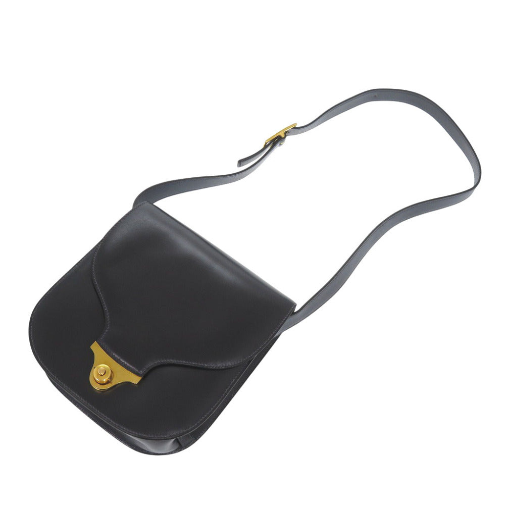 HERMES Shoulder Bag Box scarf black vintage Shoulder Bag