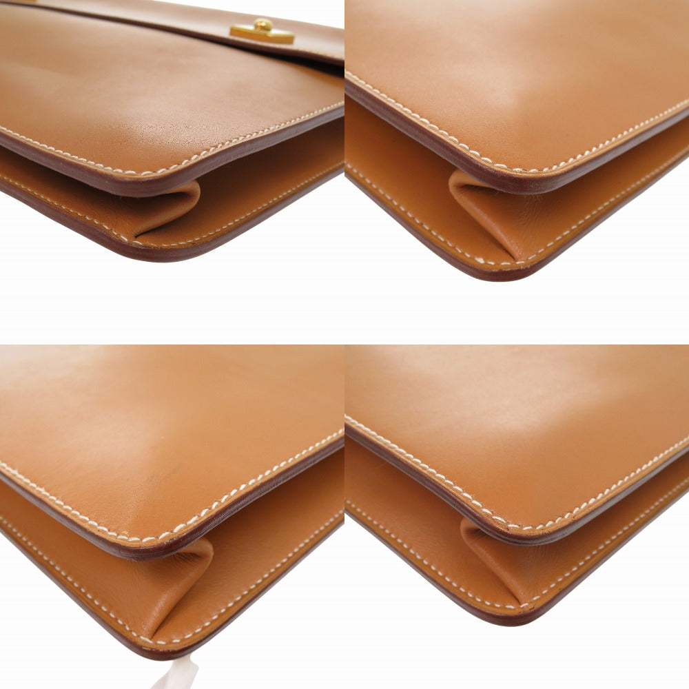 HERMES Briefcase Vaux Chamonix natural vintage Danube 38