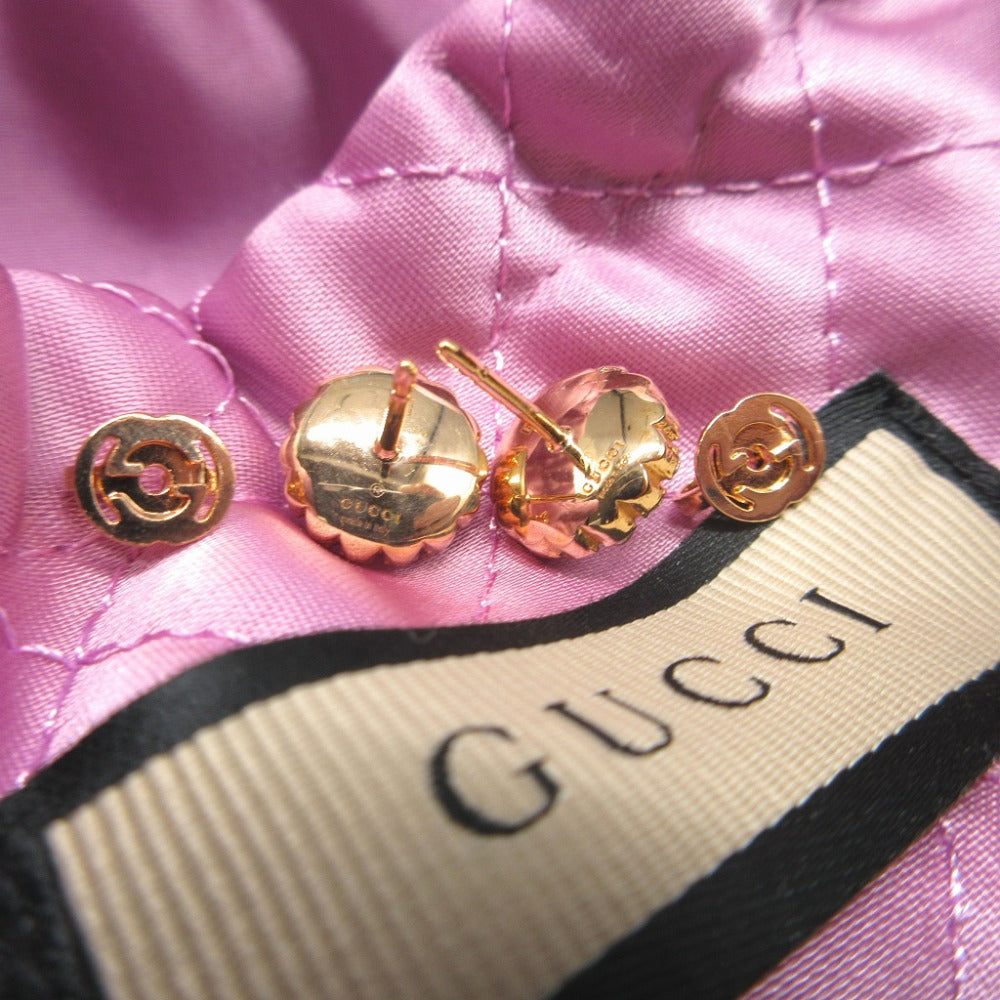 GUCCI Pierce Metal, Faux Pearl Pink gold GG Marmont