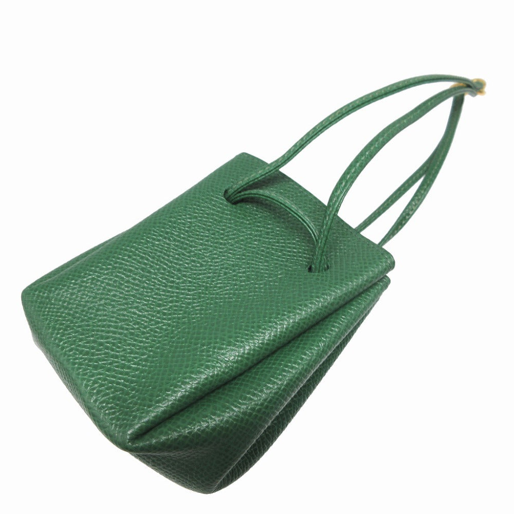 HERMES Pouch Courchevel Vert Vespa