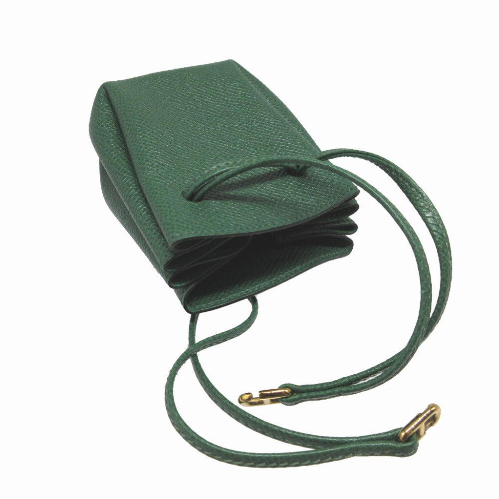 HERMES Pouch Courchevel Vert Vespa