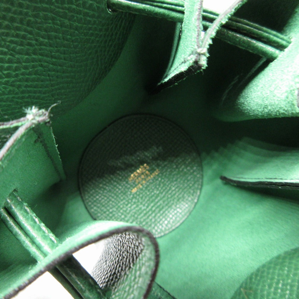 HERMES Pouch Courchevel Vert Vespa