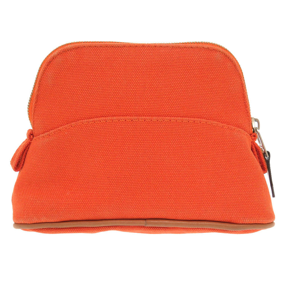 HERMES Pouch cotton Orange Bolide Pouch 16 Mini Women Used