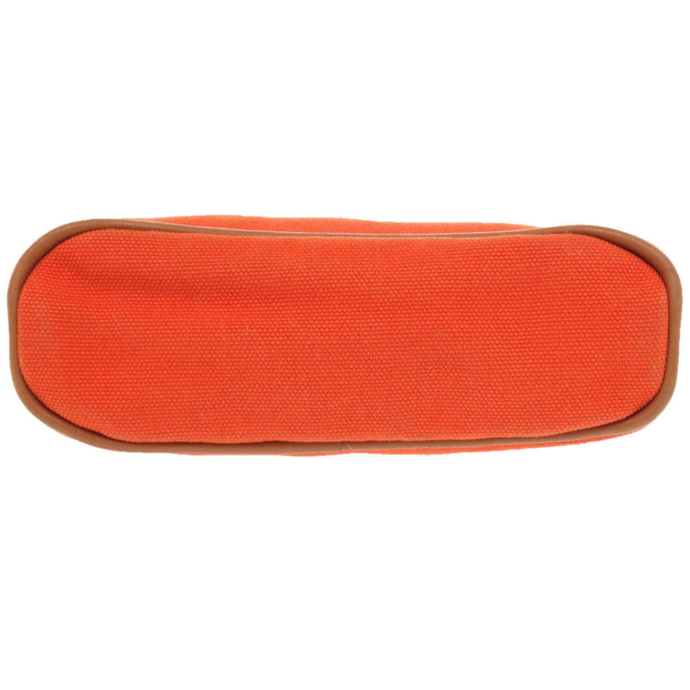HERMES Pouch cotton Orange Bolide Pouch 16 Mini Women Used