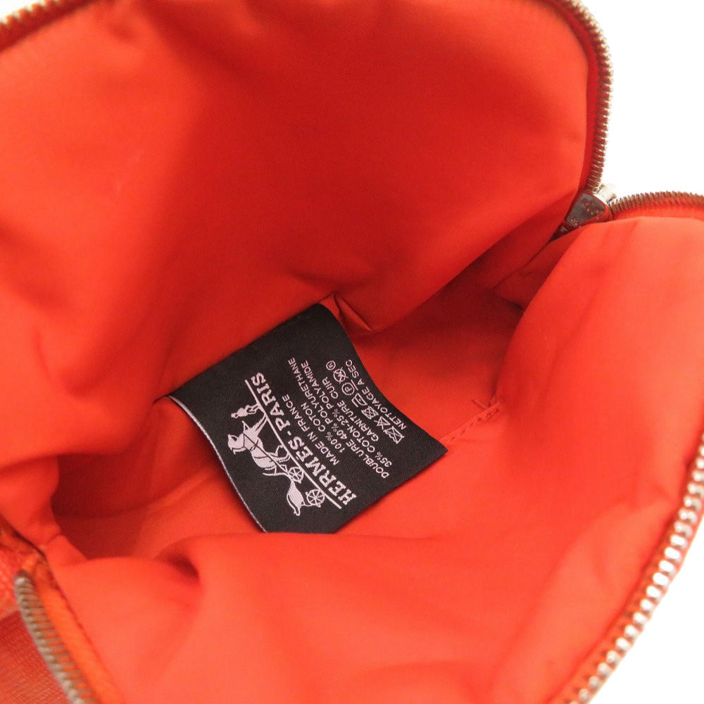 HERMES Pouch cotton Orange Bolide Pouch 16 Mini Women Used