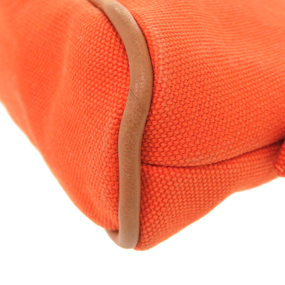 HERMES Pouch cotton Orange Bolide Pouch 16 Mini Women Used