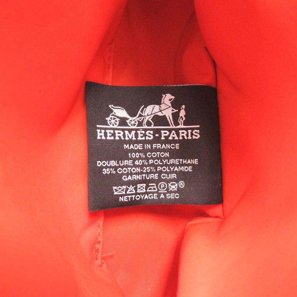 HERMES Pouch cotton Orange Bolide Pouch 16 Mini Women Used