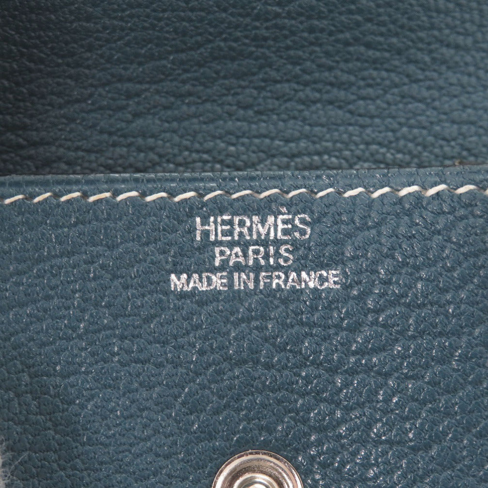 HERMES Coin case Shave blue Le Van Cator Women Used