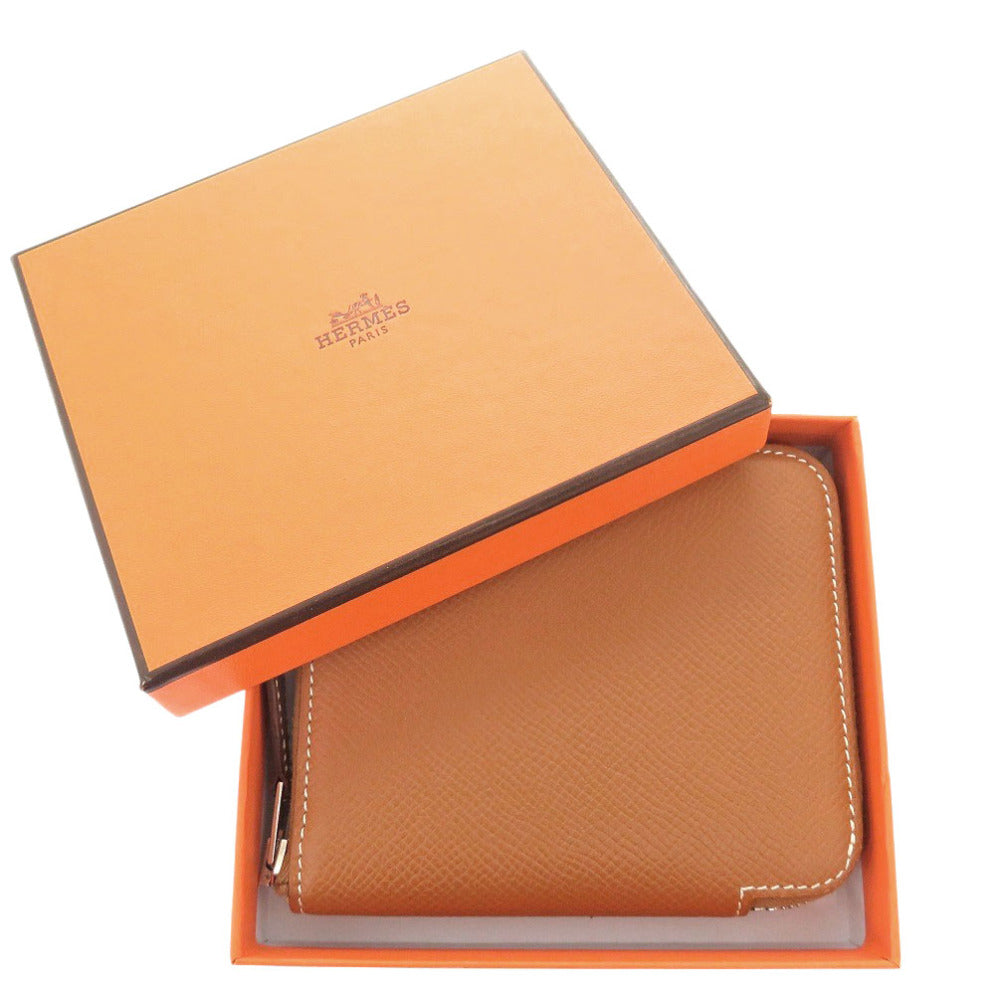 HERMES Coin case Epsom gold Azap silk in compact