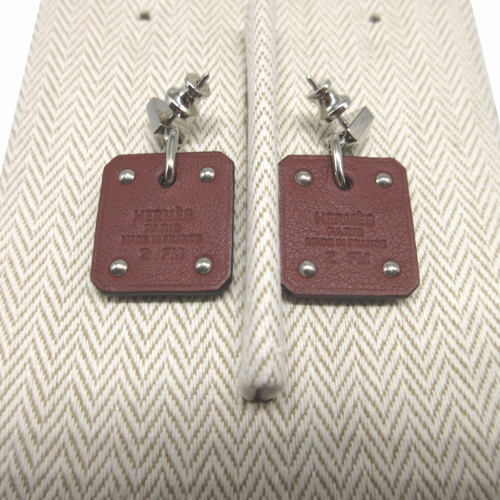 HERMES Pierce Leather, Metal Brown Asdukour