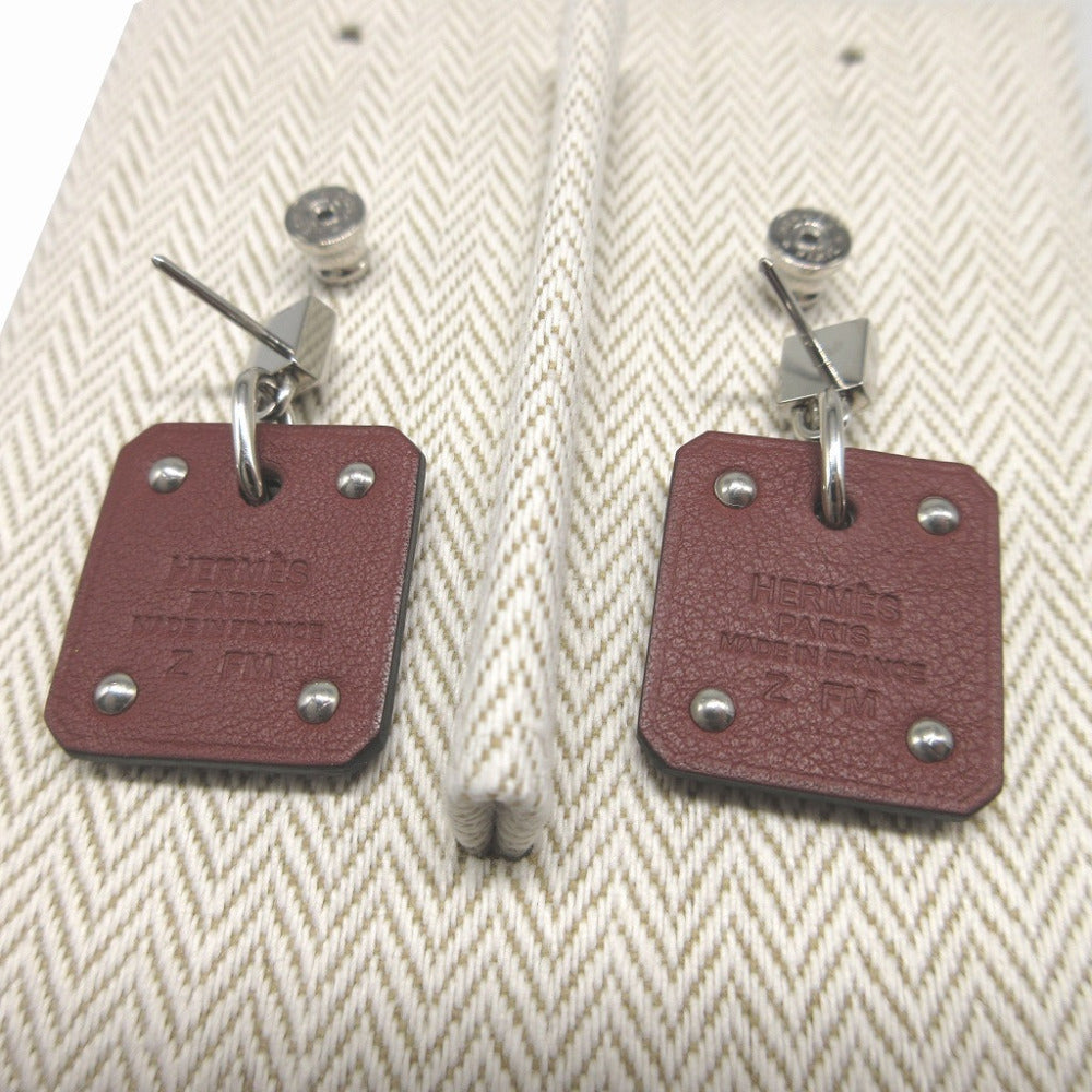 HERMES Pierce Leather, Metal Brown Asdukour