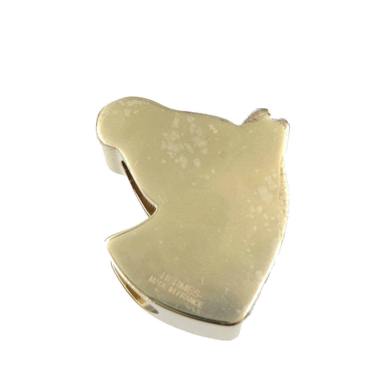 HERMES Scarf ring metal gold