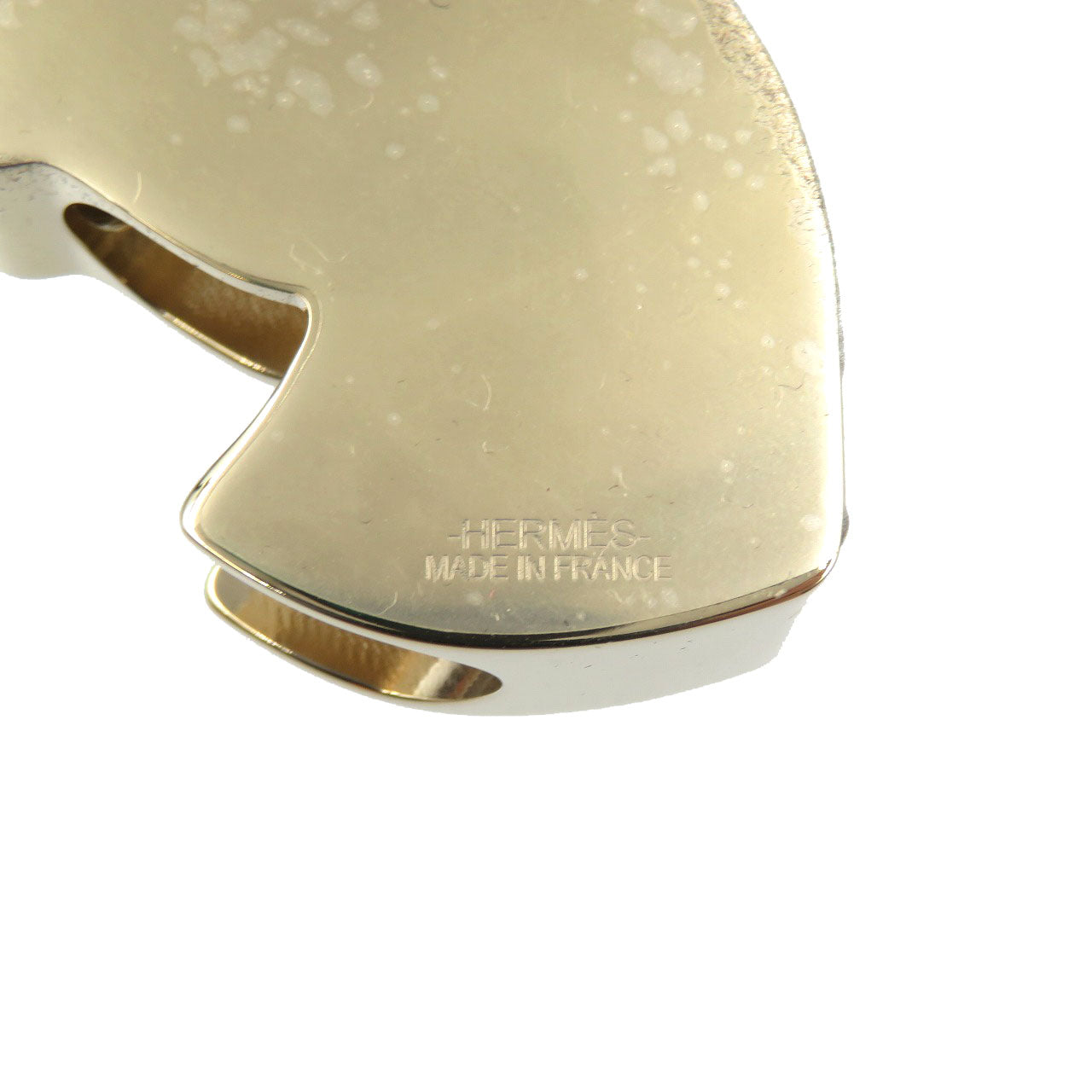 HERMES Scarf ring metal gold