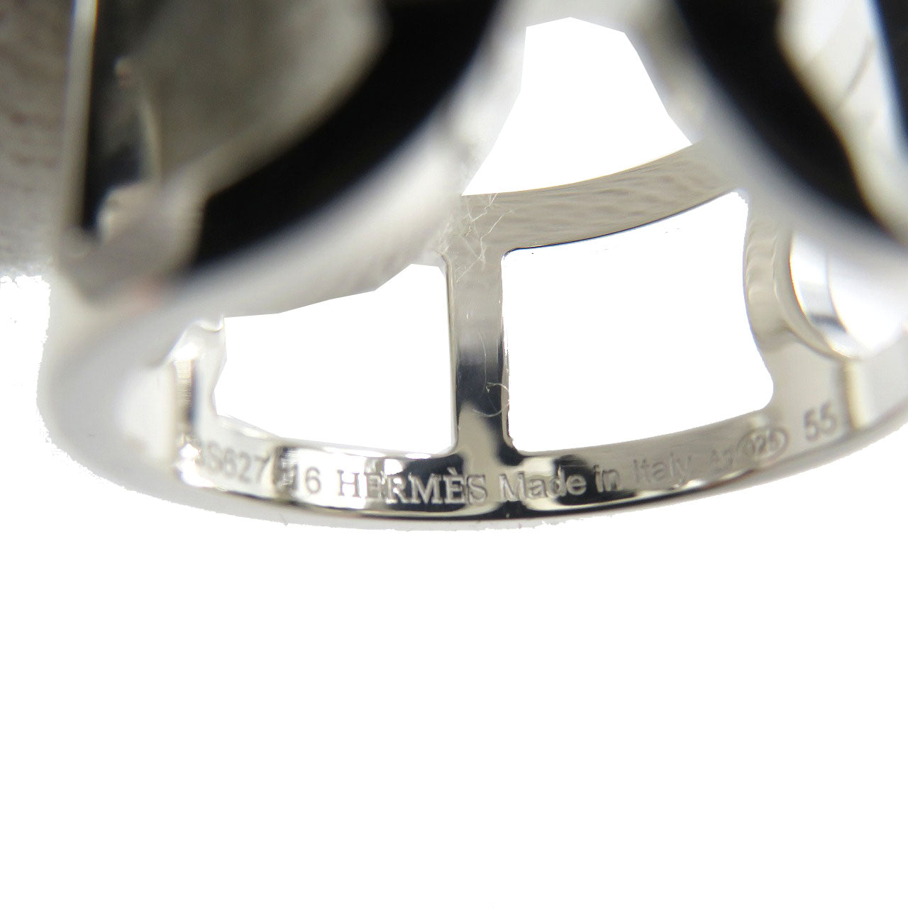 HERMES Ring Silver925 Silver Ever Chaine Dunkling 55