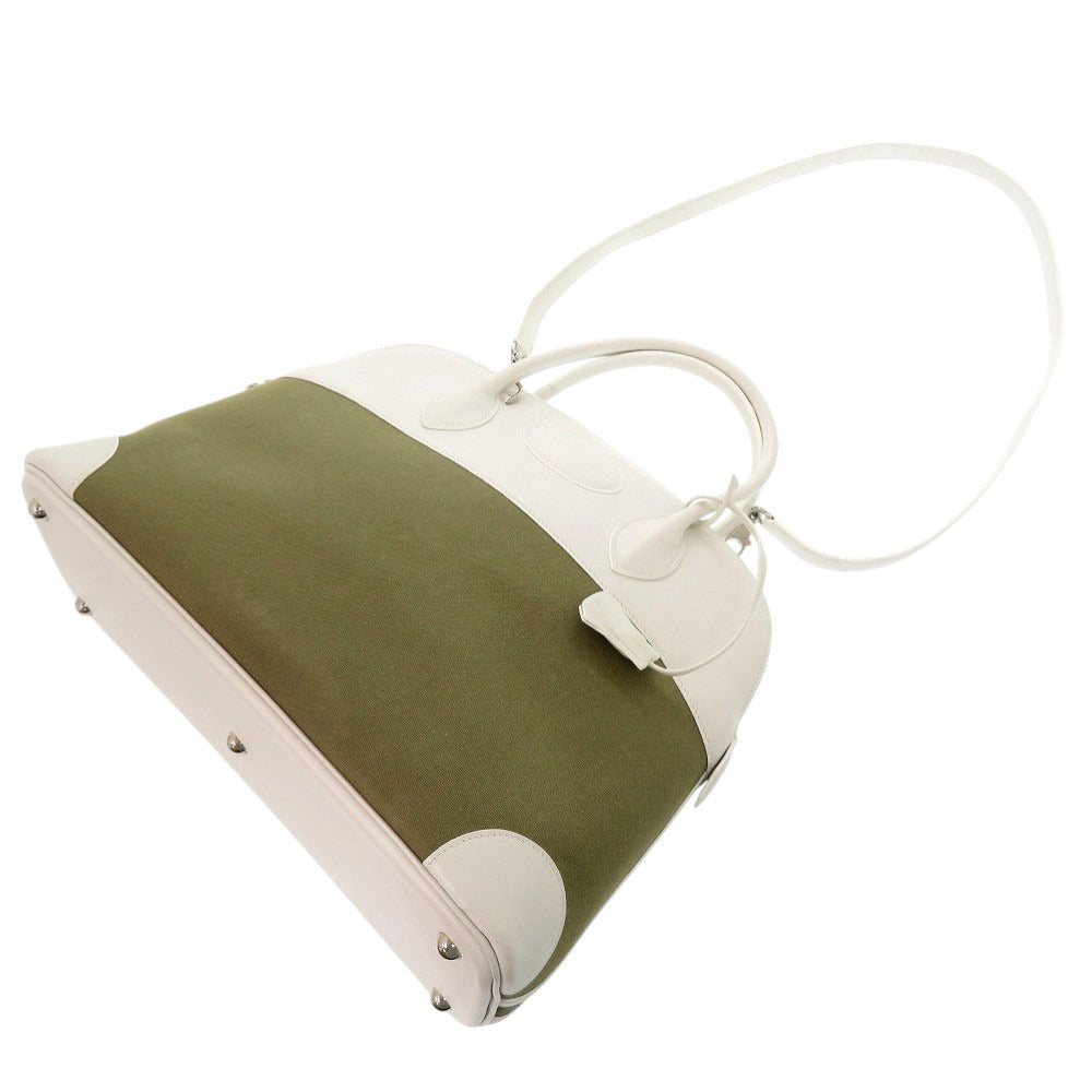 HERMES Handbag Toile Gibessière, Vaux Swift khaki Bored 37