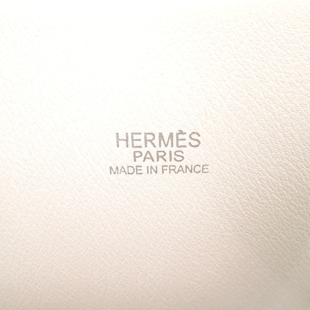 HERMES Handbag Toile Gibessière, Vaux Swift khaki Bored 37