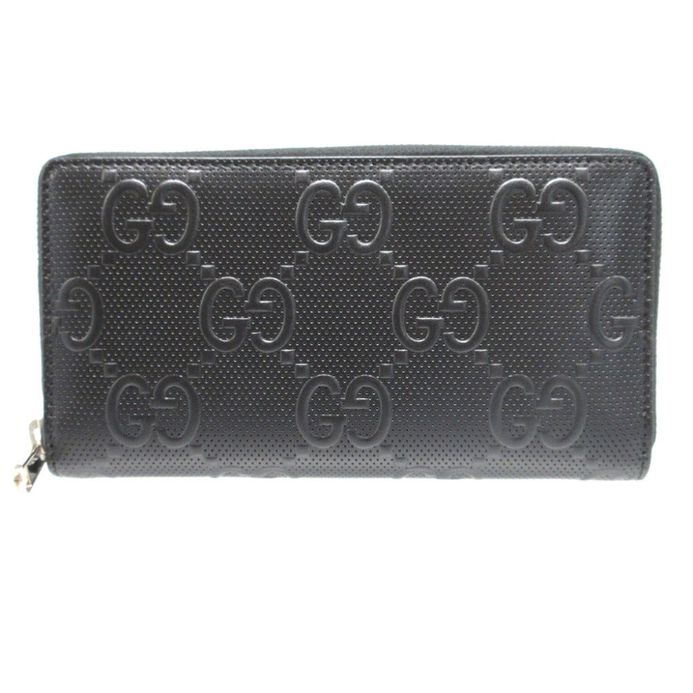 GUCCI Long Wallet Purse 625558 GG canvas black Double G