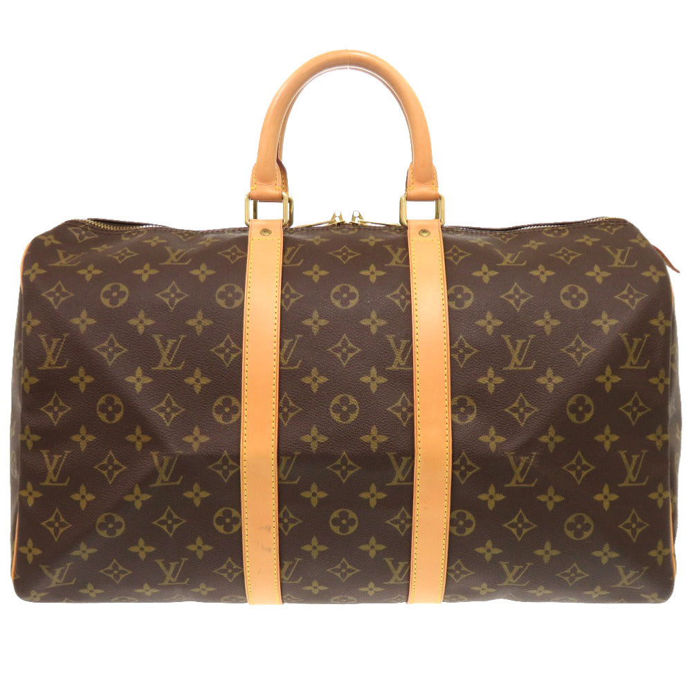 LOUIS VUITTON Boston Duffel bag M41428 Monogram canvas Brown Monogram Keepall 45 mens Used