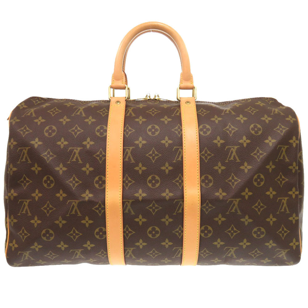 LOUIS VUITTON Boston Duffel bag M41428 Monogram canvas Brown Monogram Keepall 45 mens Used