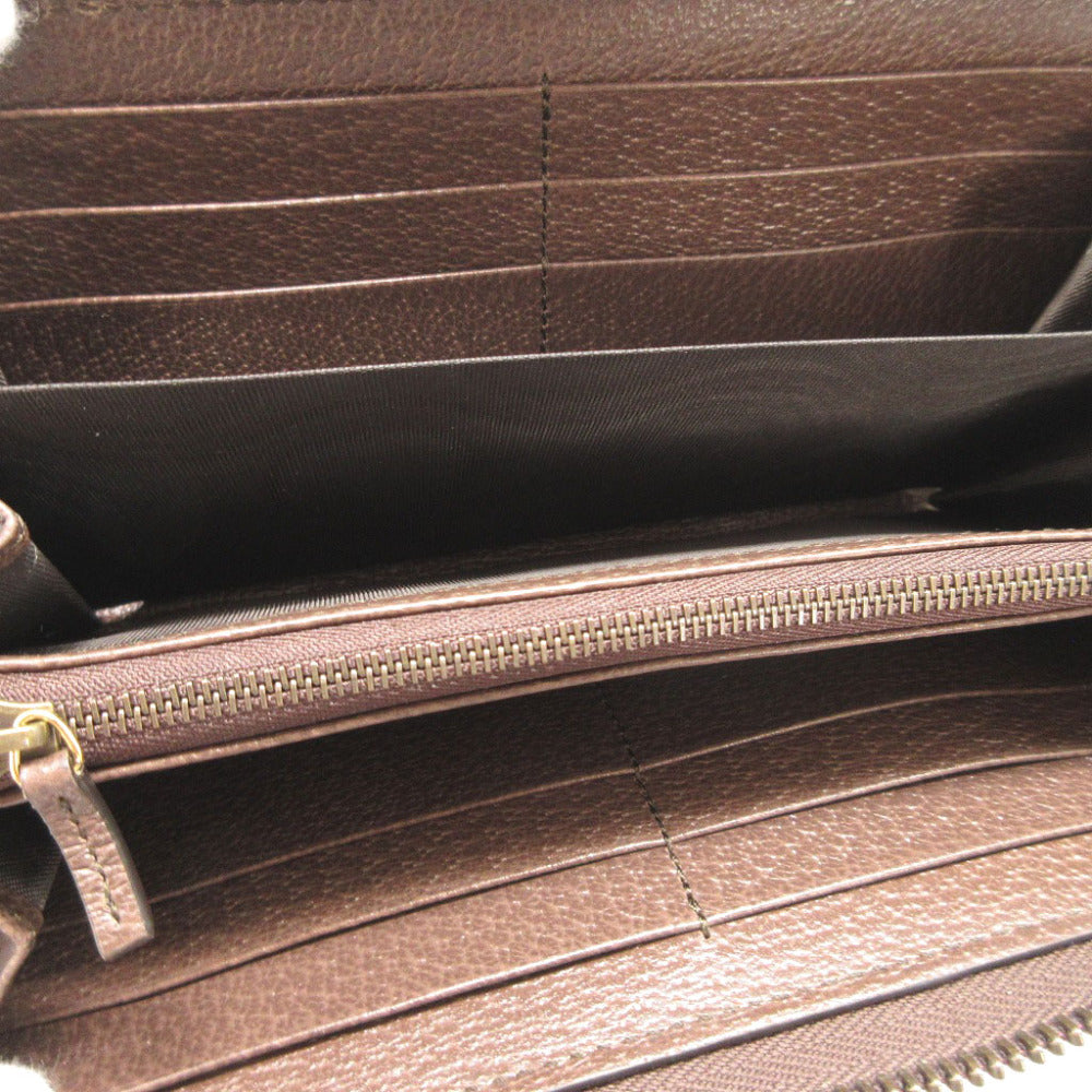 GUCCI Long Wallet Purse 658634 GG Supreme, Leather beige Diana