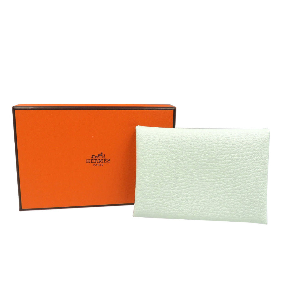 HERMES Card Case Shave Veil Fizz Calvi Duo Verso