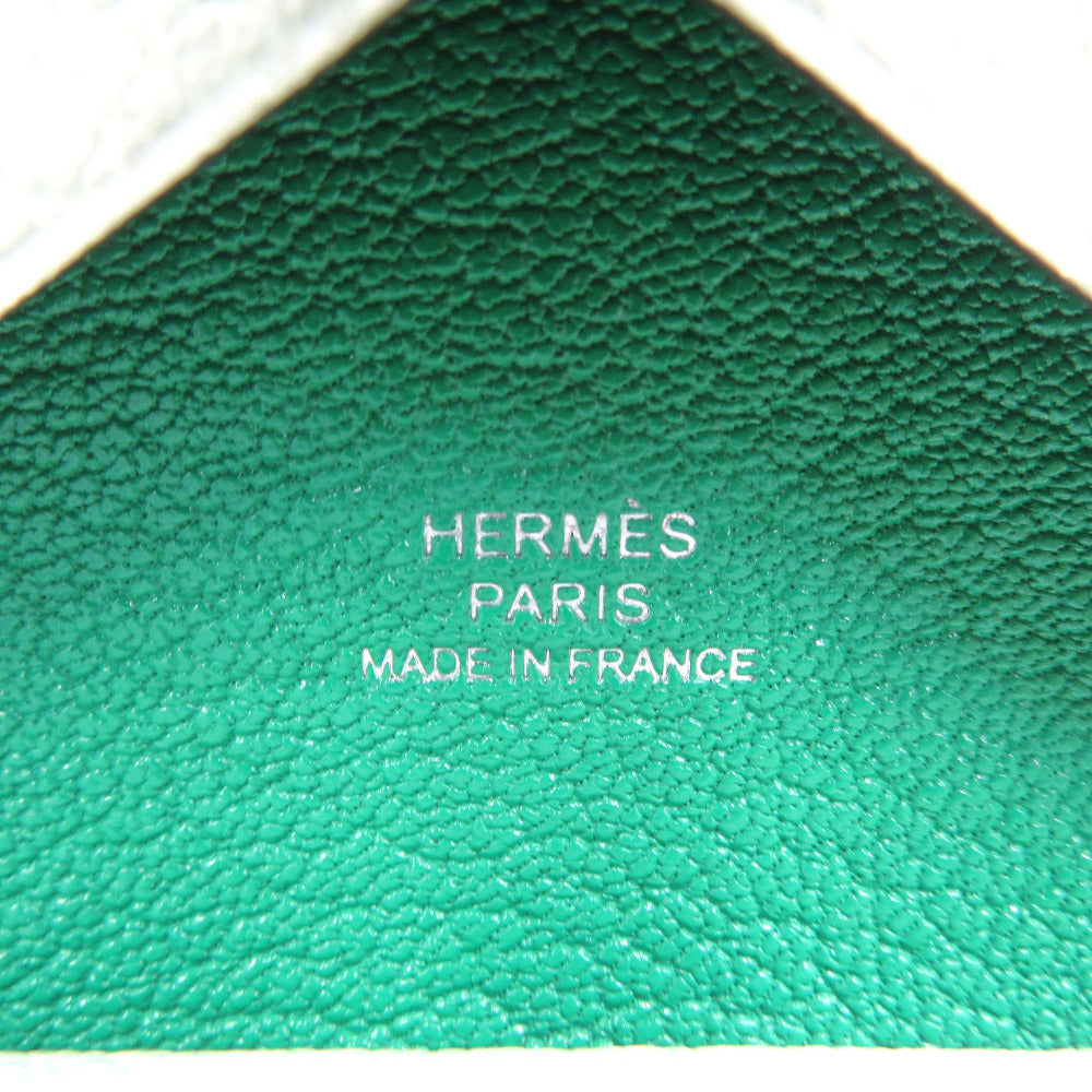 HERMES Card Case Shave Veil Fizz Calvi Duo Verso