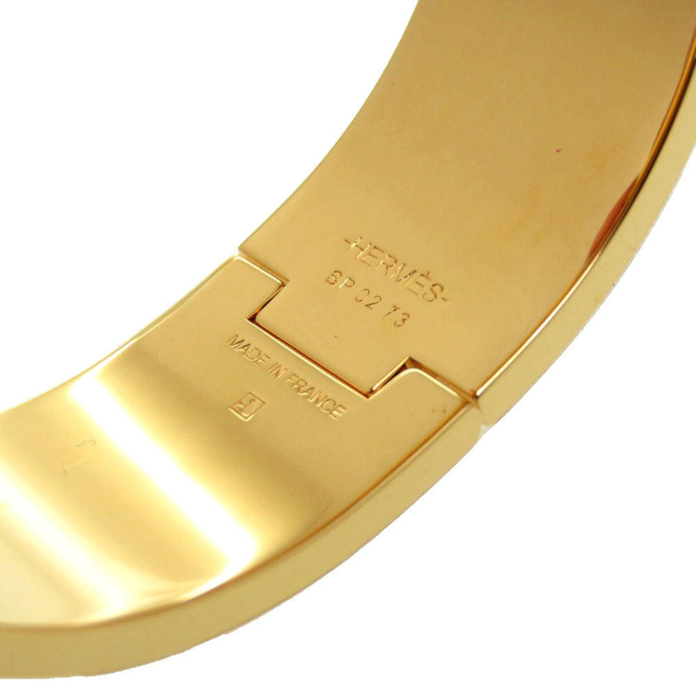 HERMES Bangle metal Noir de Re Click Crack H Glitter Women Used