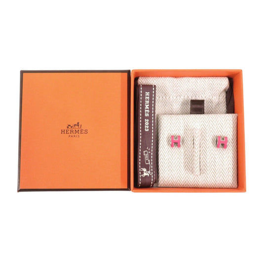 HERMES Pierce metal pink Pop ash