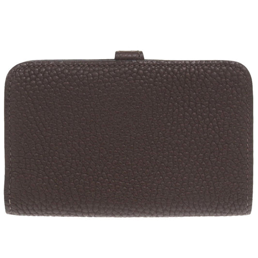 HERMES Card Case Taurillon Clemence Chocolat Dogon