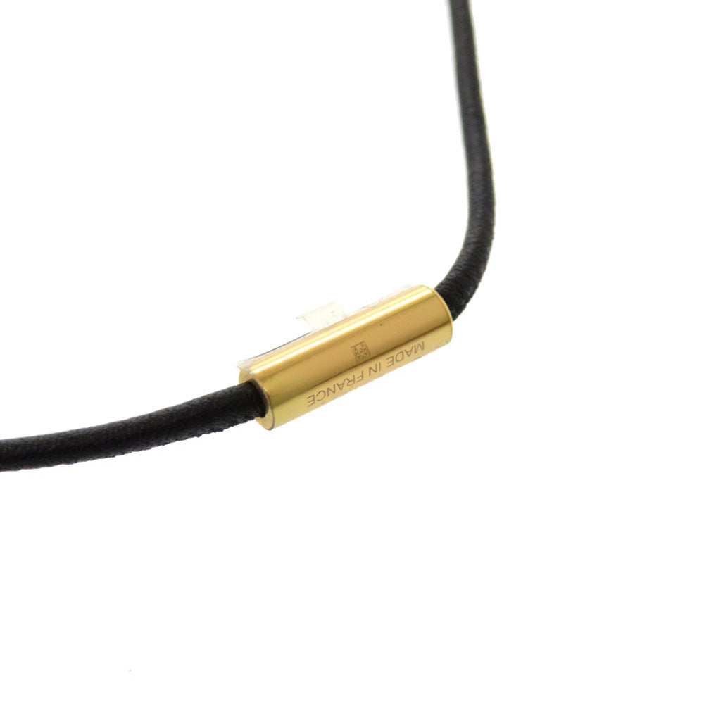 HERMES Necklace Vaux Swift black Loop Gran Pendant Della Cavalleria