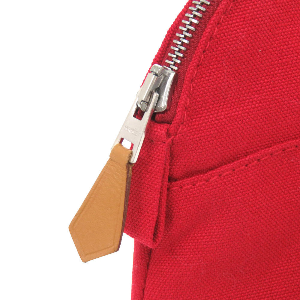HERMES Pouch canvas Red Bored pouch 20