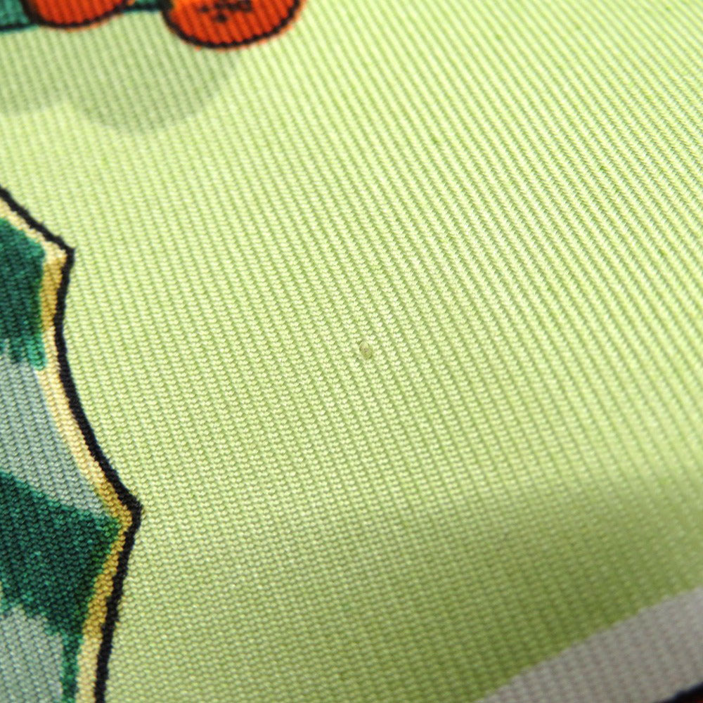 HERMES scarf silk green Carre90 Neige d' Antan Last year's snow Women Used