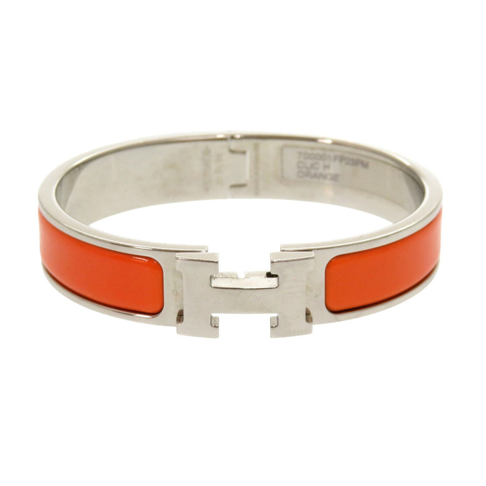 HERMES Bangle metal Orange Click crack PM Women Used