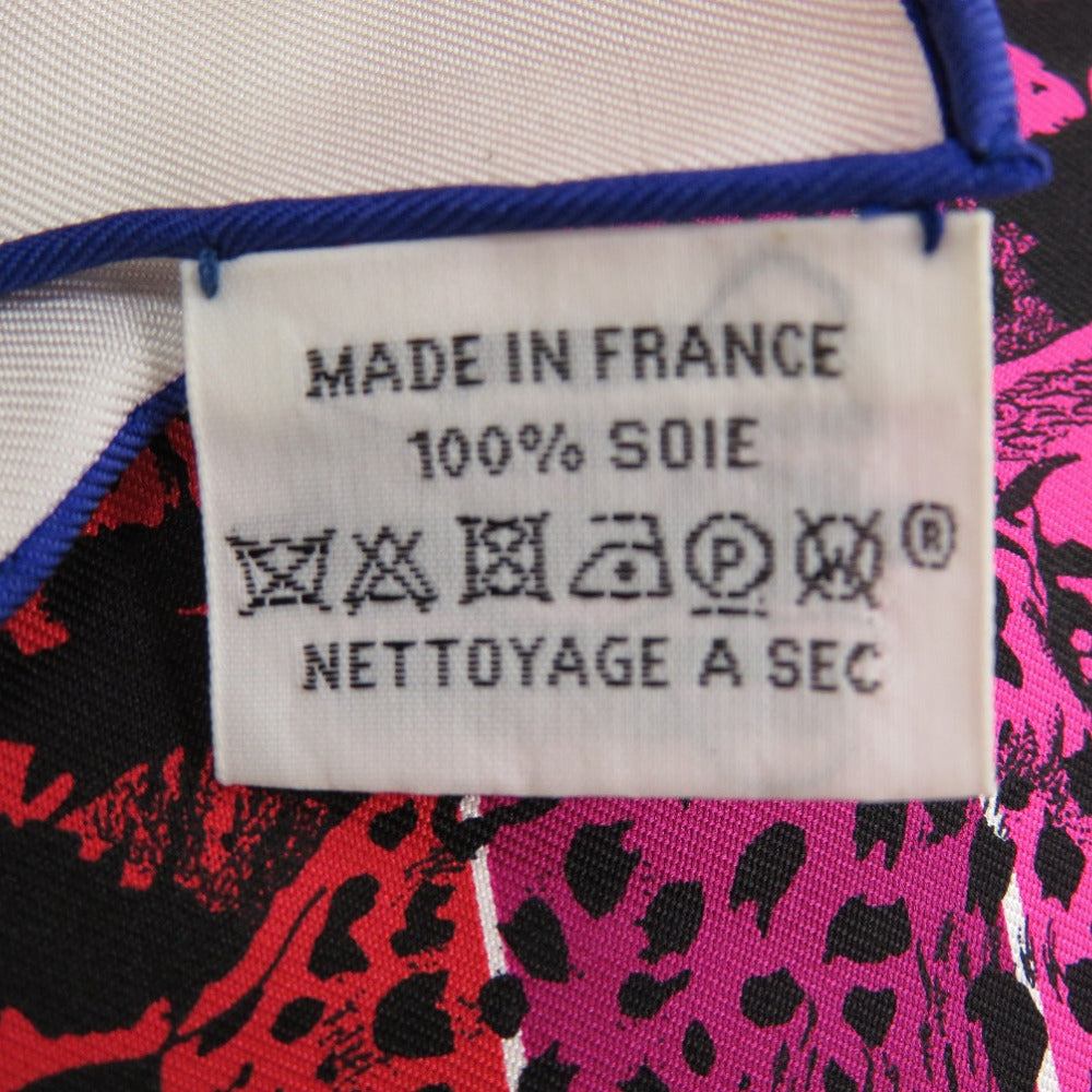 HERMES scarf silk multicolor Carre90 JUNGLE LOVE RAINBOW