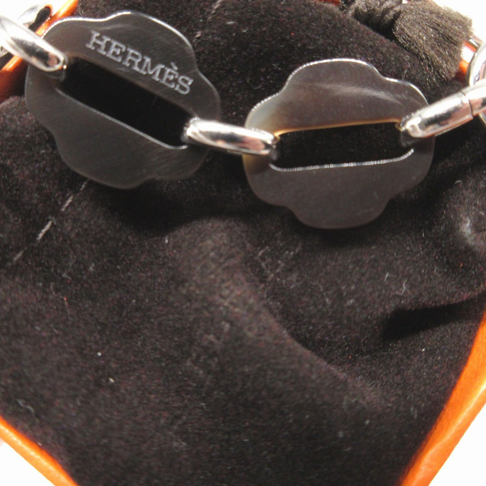 HERMES bracelet Silver925, Buffalo Horn Brown Muskton