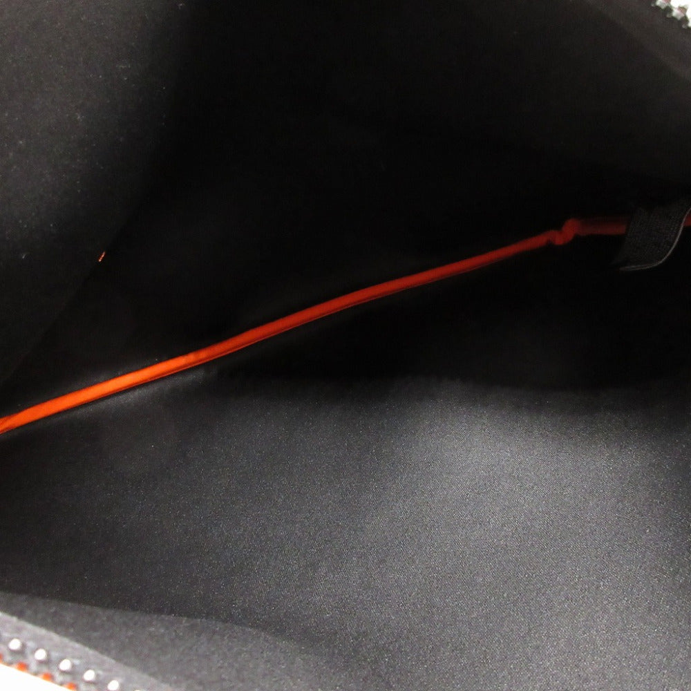 HERMES Pouch Nylon Orange Neovan GM
