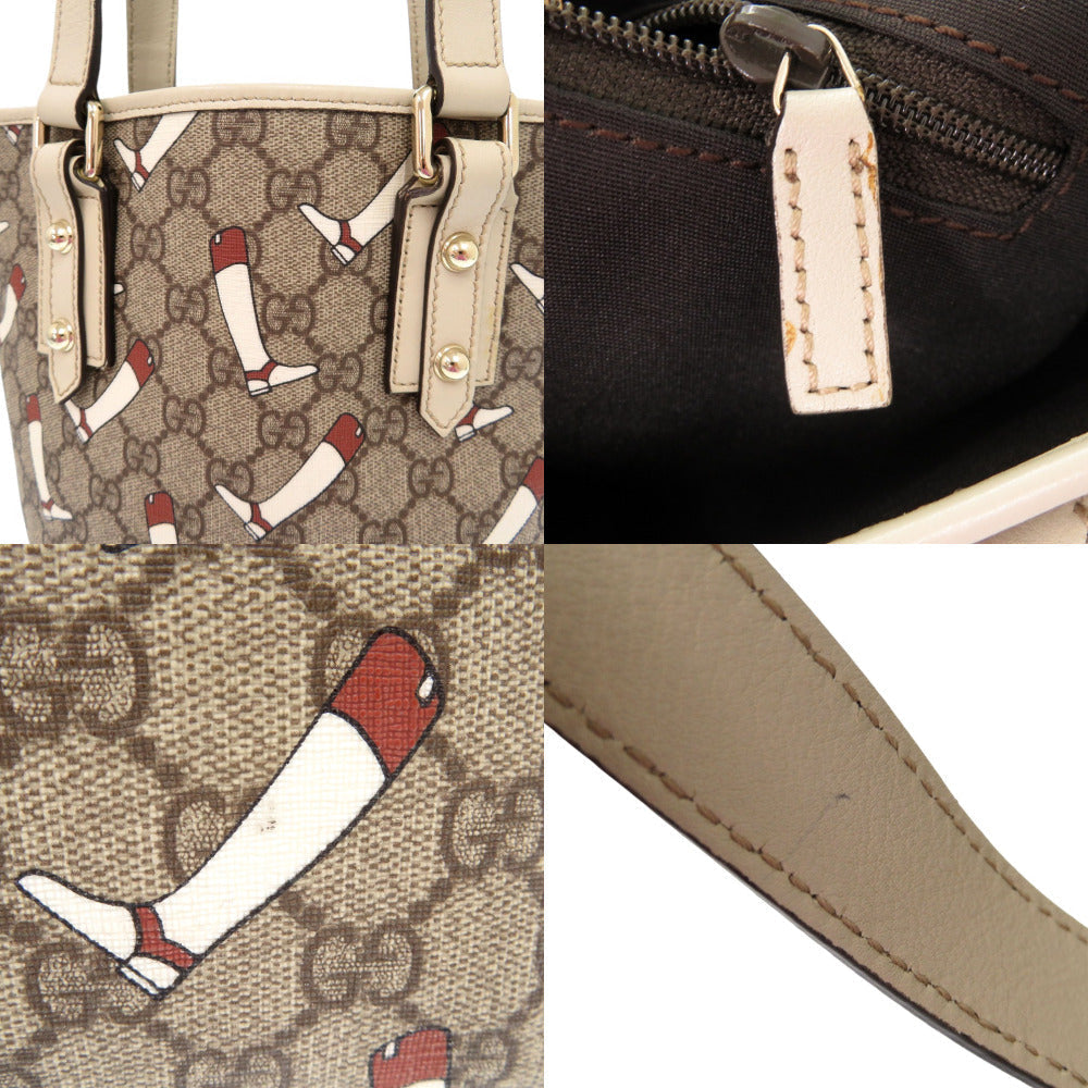 GUCCI Tote Bag GG Supreme Brown