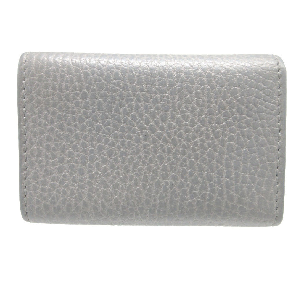 GUCCI Key case Key holder  456118 leather gray GG Marmont