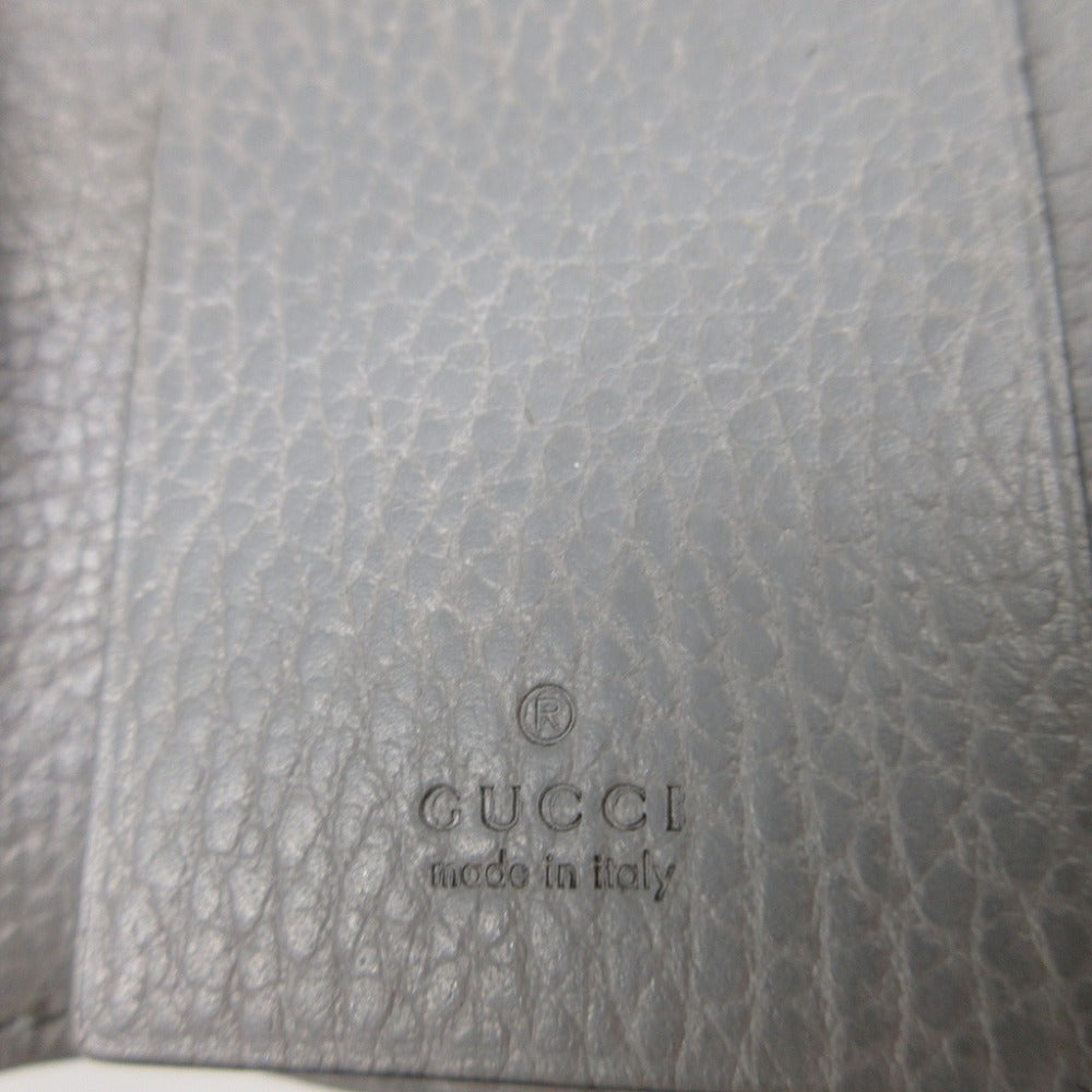GUCCI Key case Key holder  456118 leather gray GG Marmont