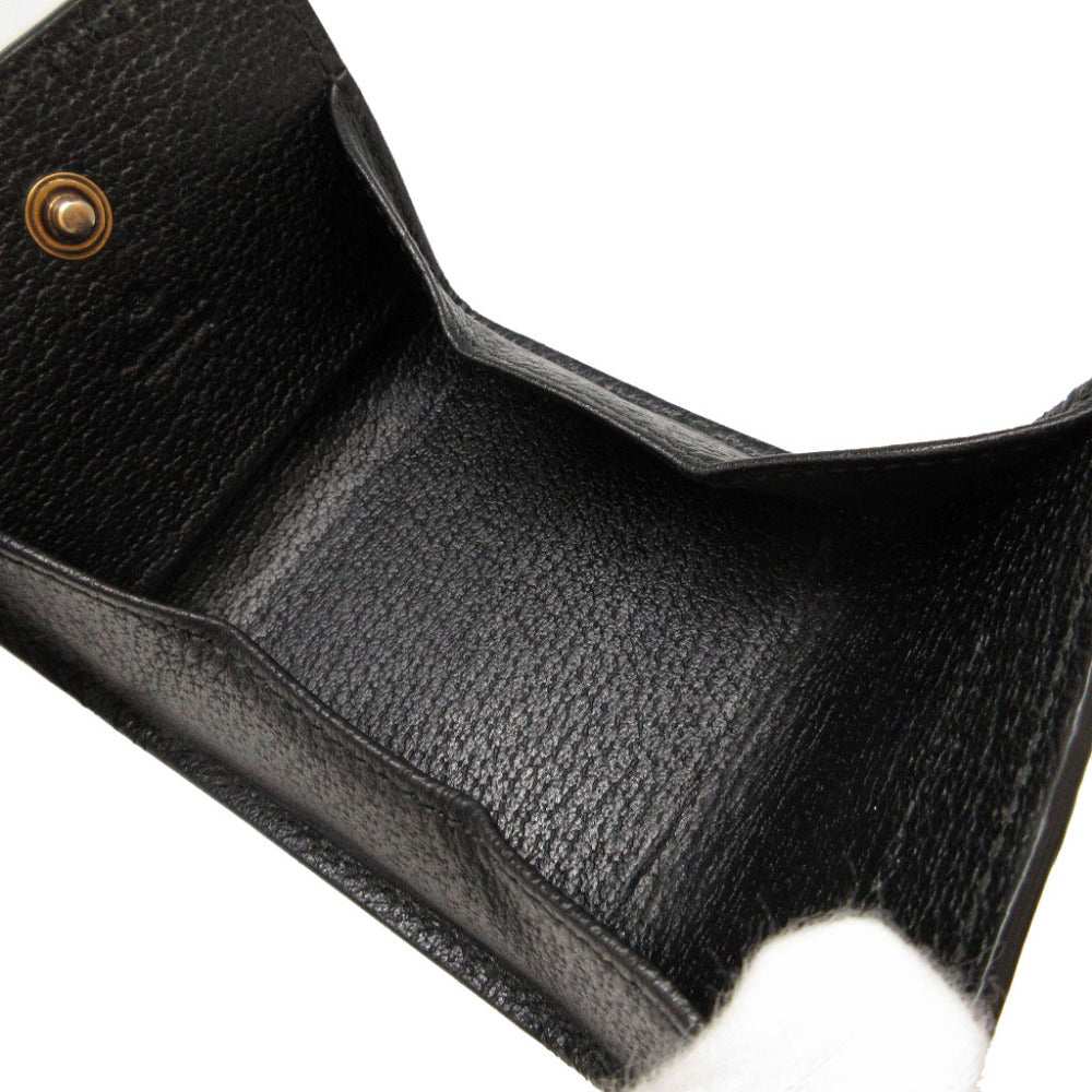 GUCCI Coin case 473959 leather black GG Marmont