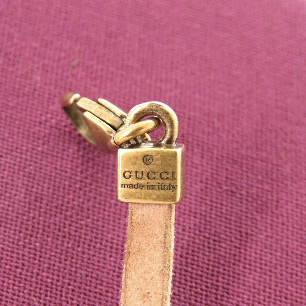 GUCCI bracelet 651557 I5671 8061 Metal, Leather gold Crystal Double G Bracelet