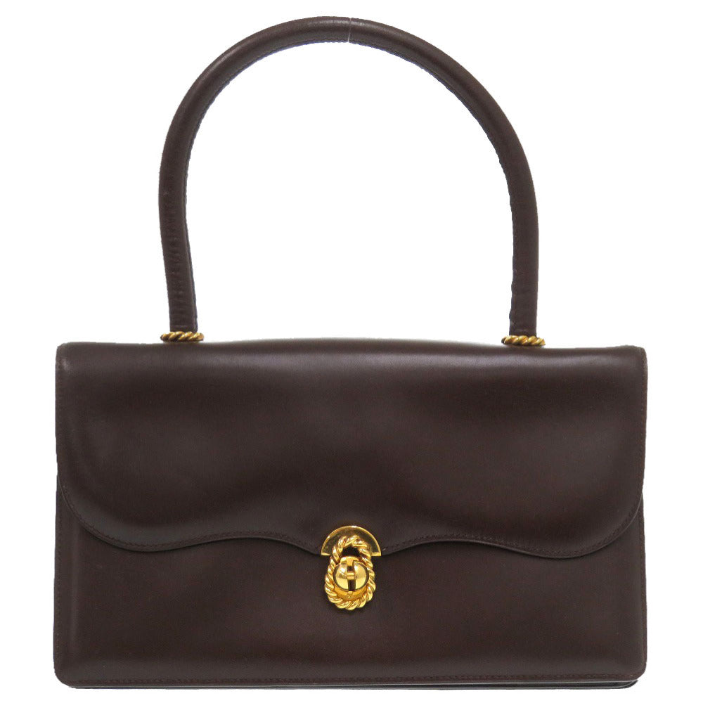 HERMES Handbag Box scarf Brown Escal