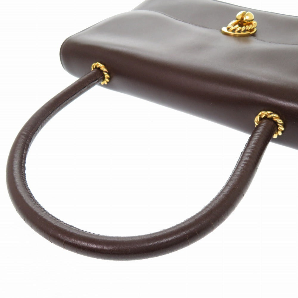 HERMES Handbag Box scarf Brown Escal