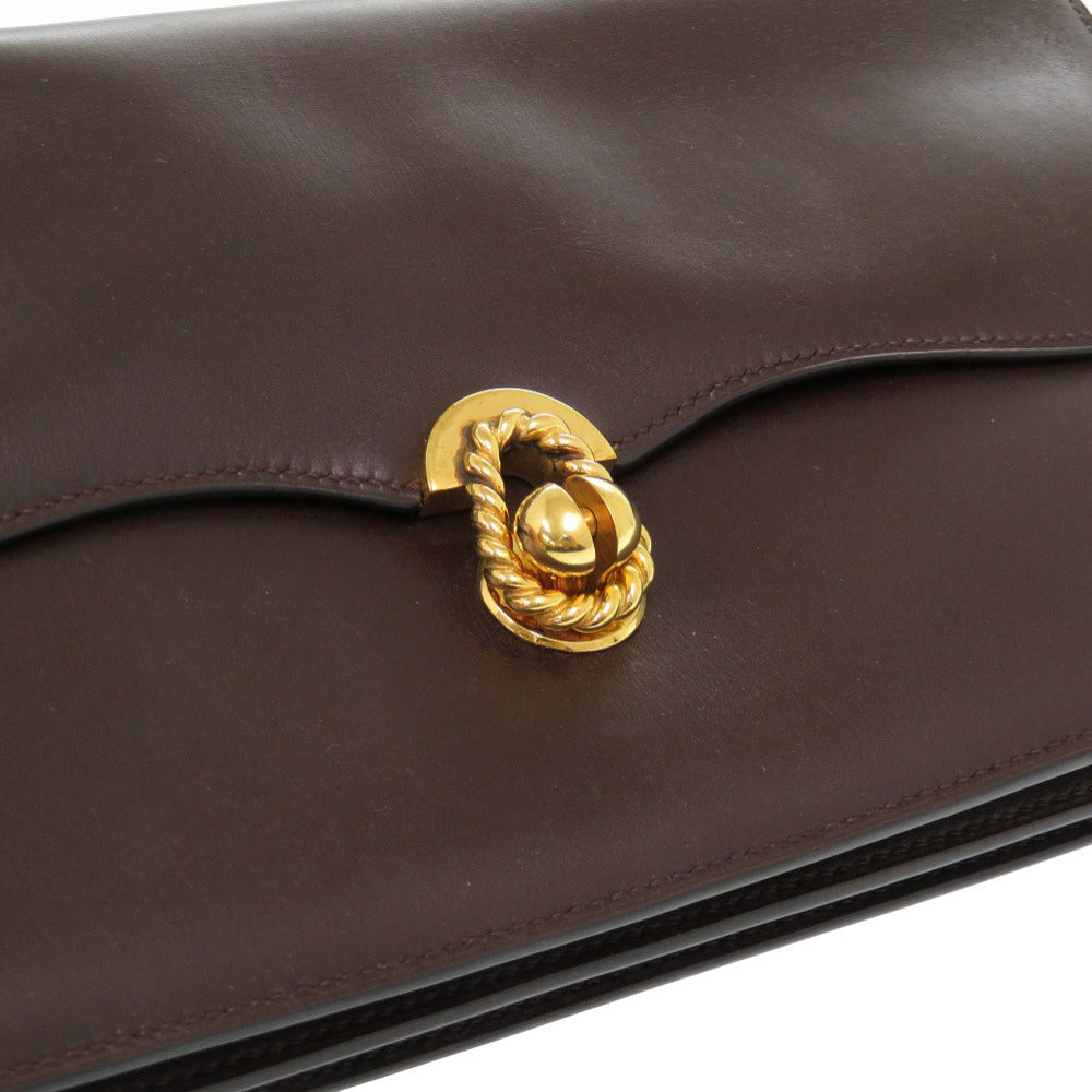 HERMES Handbag Box scarf Brown Escal