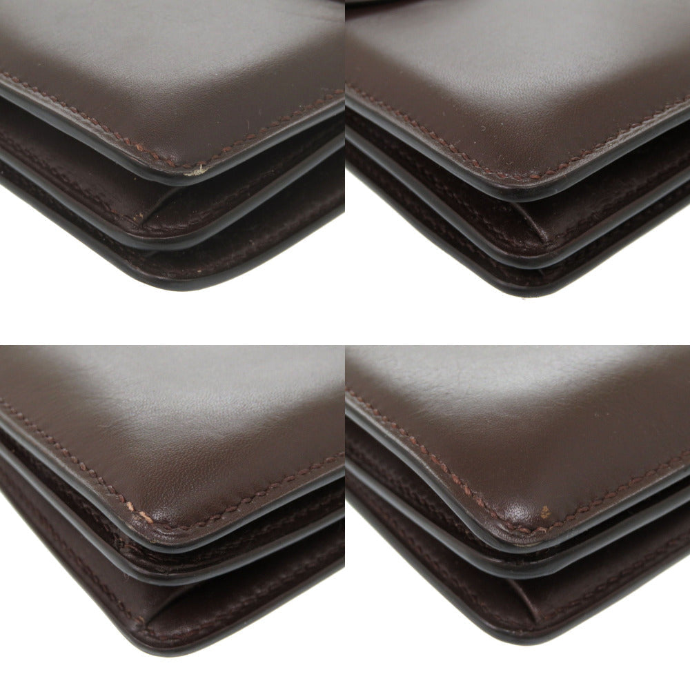 HERMES Handbag Box scarf Brown Escal