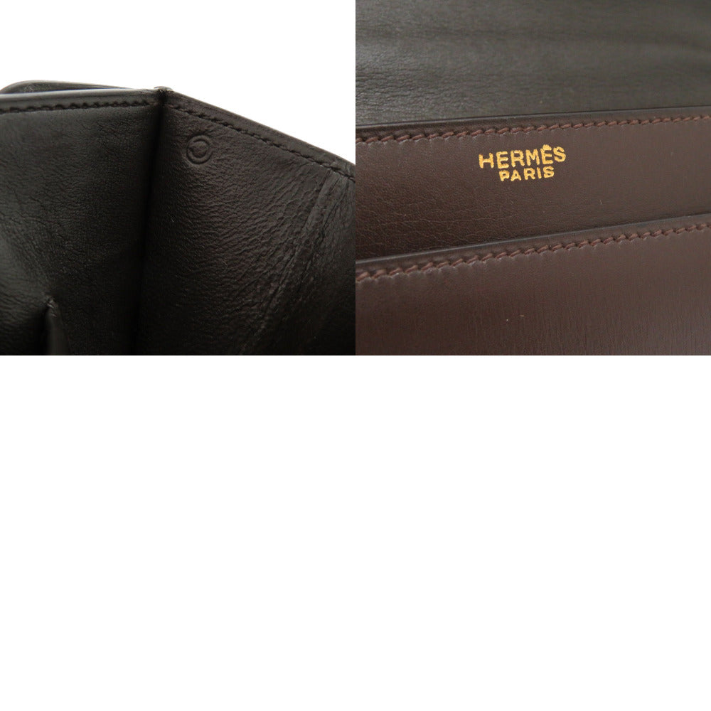 HERMES Handbag Box scarf Brown Escal