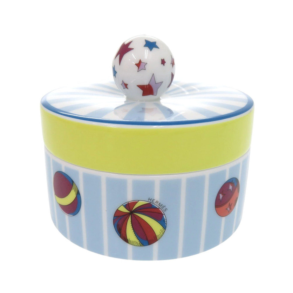 HERMES Other miscellaneous goods Porcelain blue Circus Trinket Box